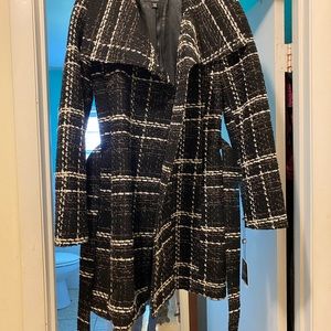 Plaid Tweed Coat